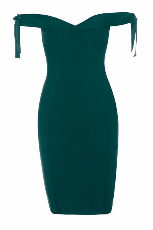 Penelope Bandage Miini Dress - Emerald Green