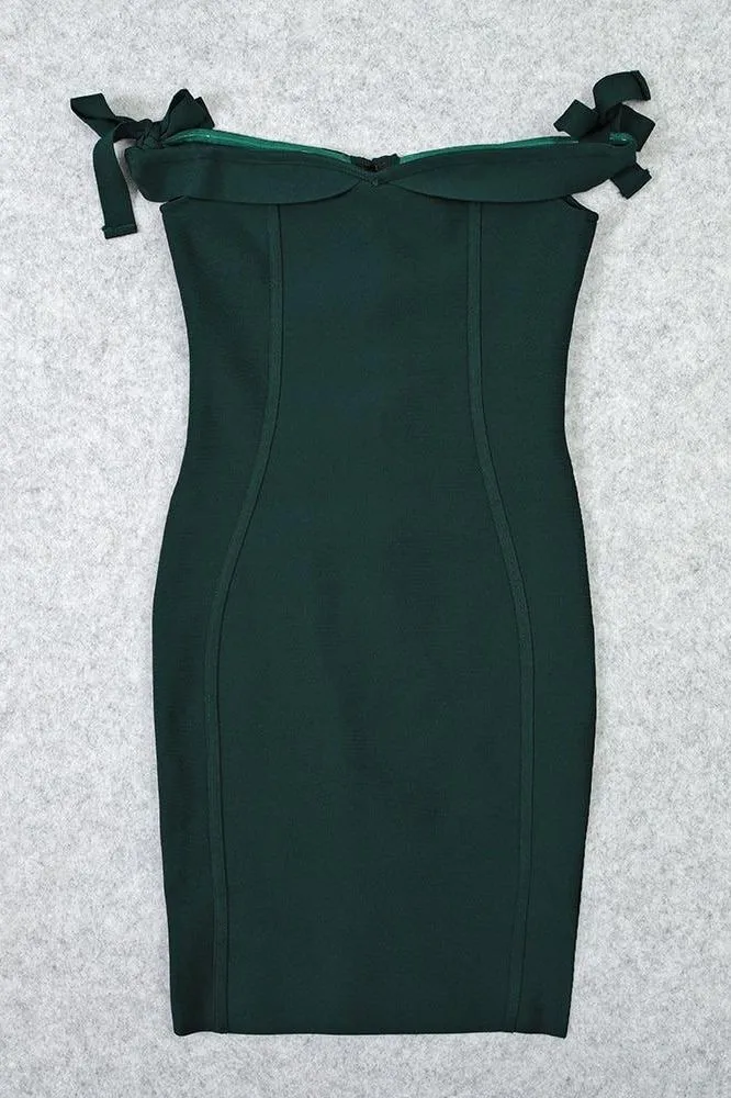 Penelope Bandage Miini Dress - Emerald Green