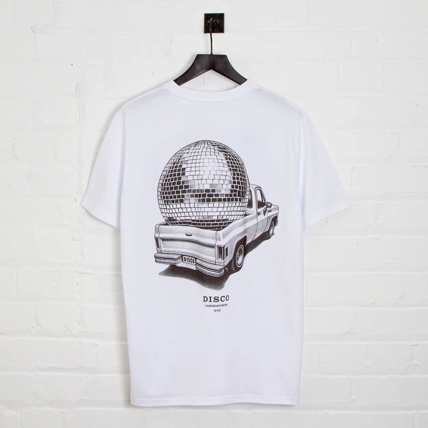 Pickup Disco Labs NYC Back Print - Tshirt - White