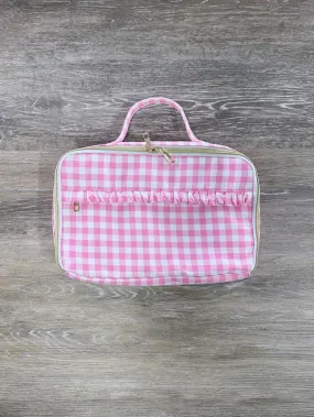 Pink Gingham Plaid Lunch Box