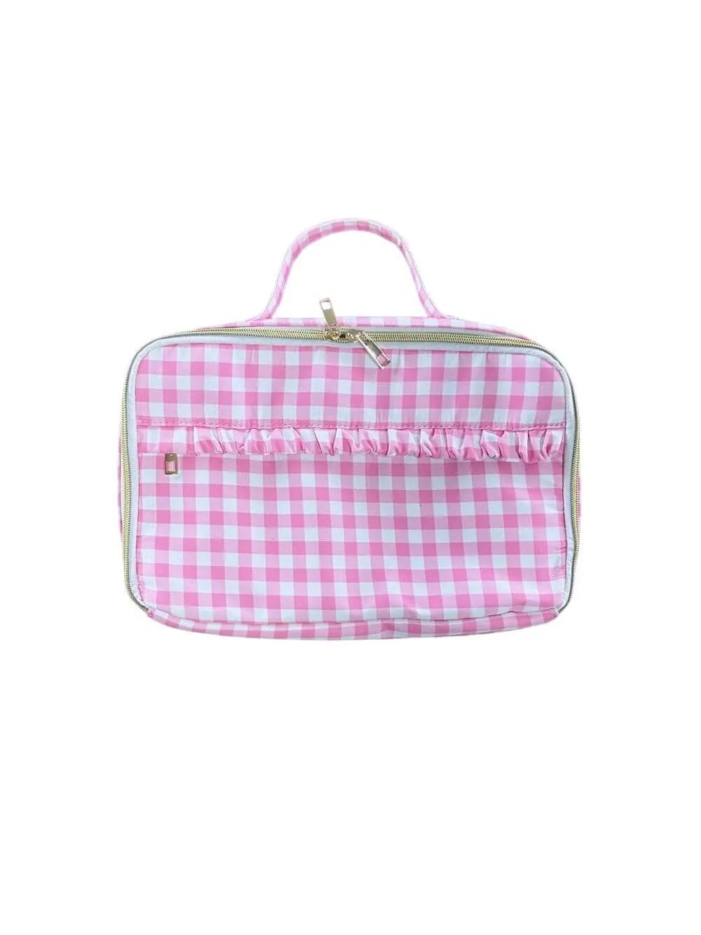 Pink Gingham Plaid Lunch Box