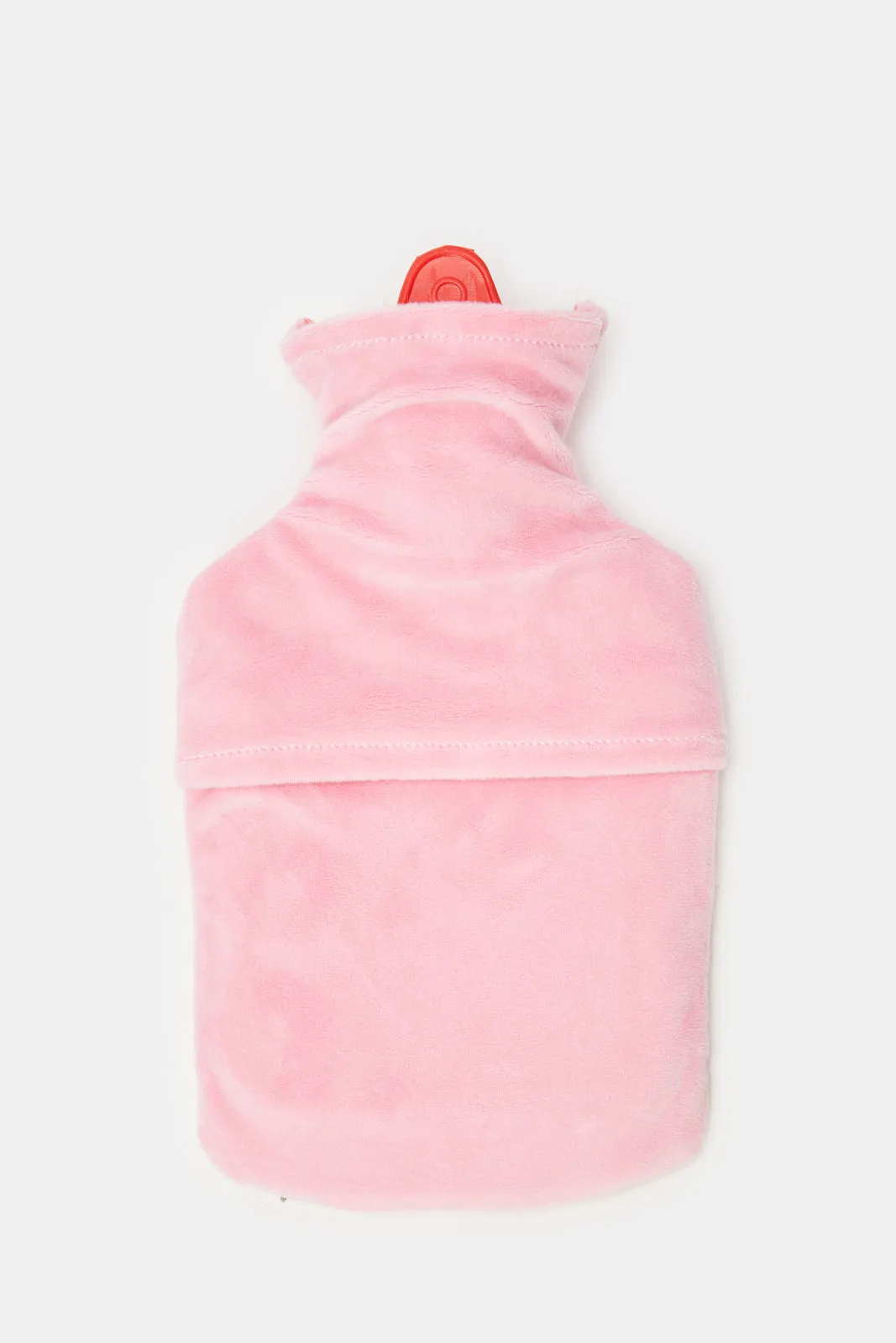 Pink Hot Water Bag With Kintted Cover