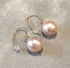 Pink Pearl Drop Earrings