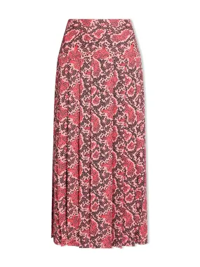 Pink snakeskin print Sienna maxi skirt