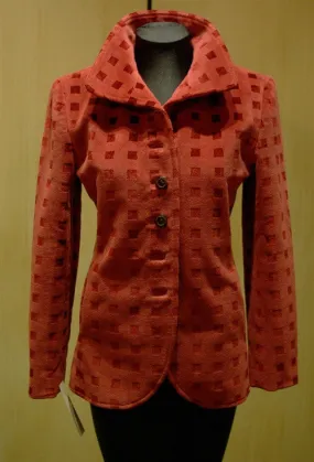 Quadrille Custom Velvet Hacking Jacket in Crimson