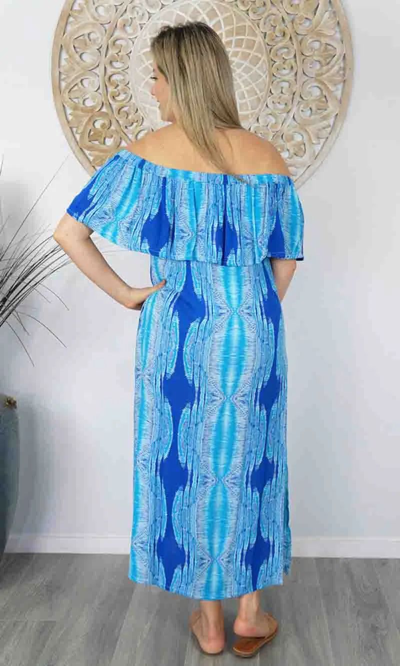 Rayon Dress Leo Goodvibes Blue