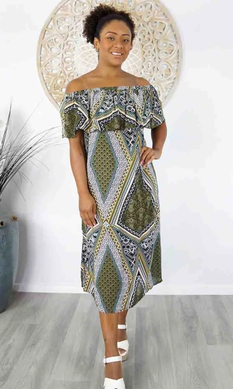 Rayon Dress Leo Tapestry, More Colours