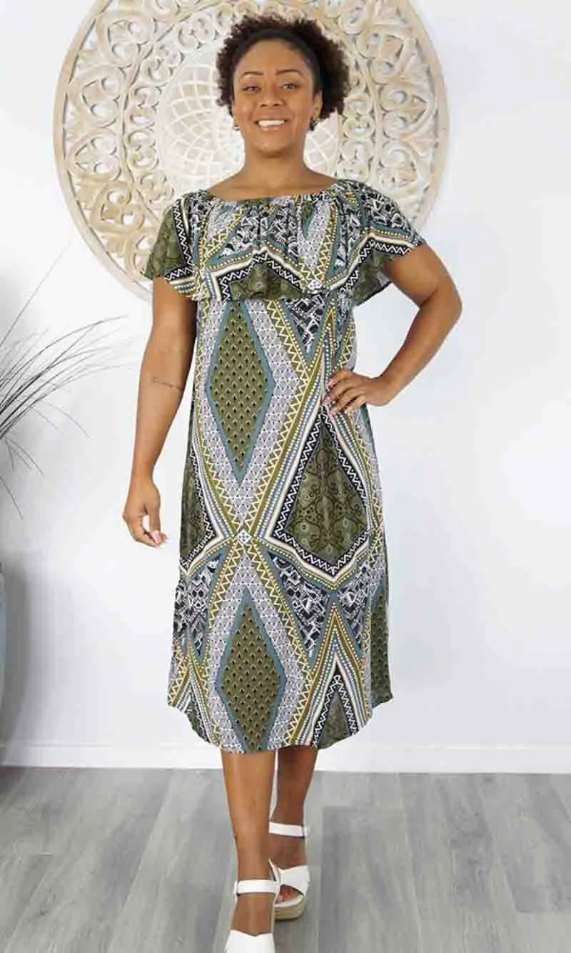 Rayon Dress Leo Tapestry, More Colours