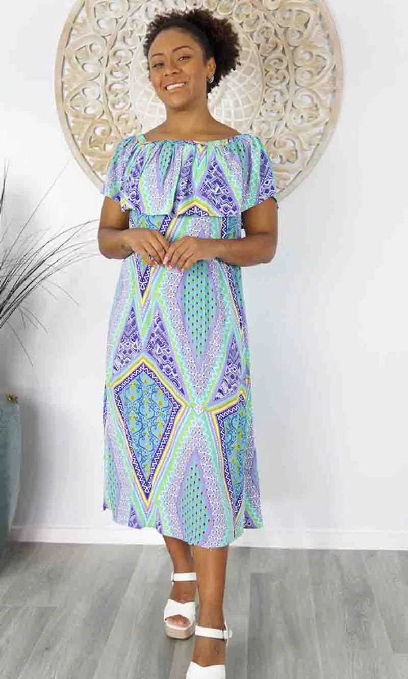 Rayon Dress Leo Tapestry, More Colours