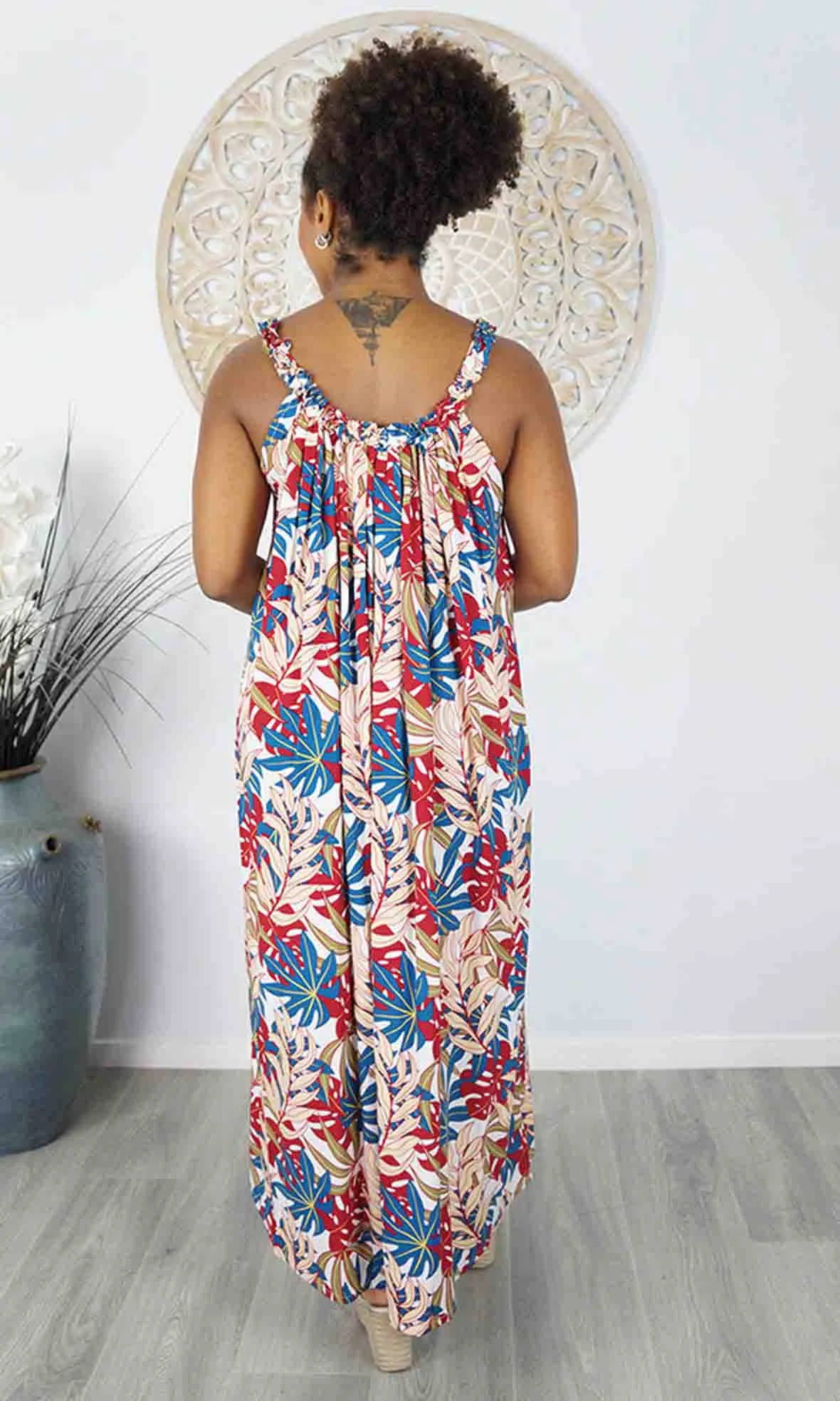 Rayon Dress Magnum Long Palm Paradise, More Colours