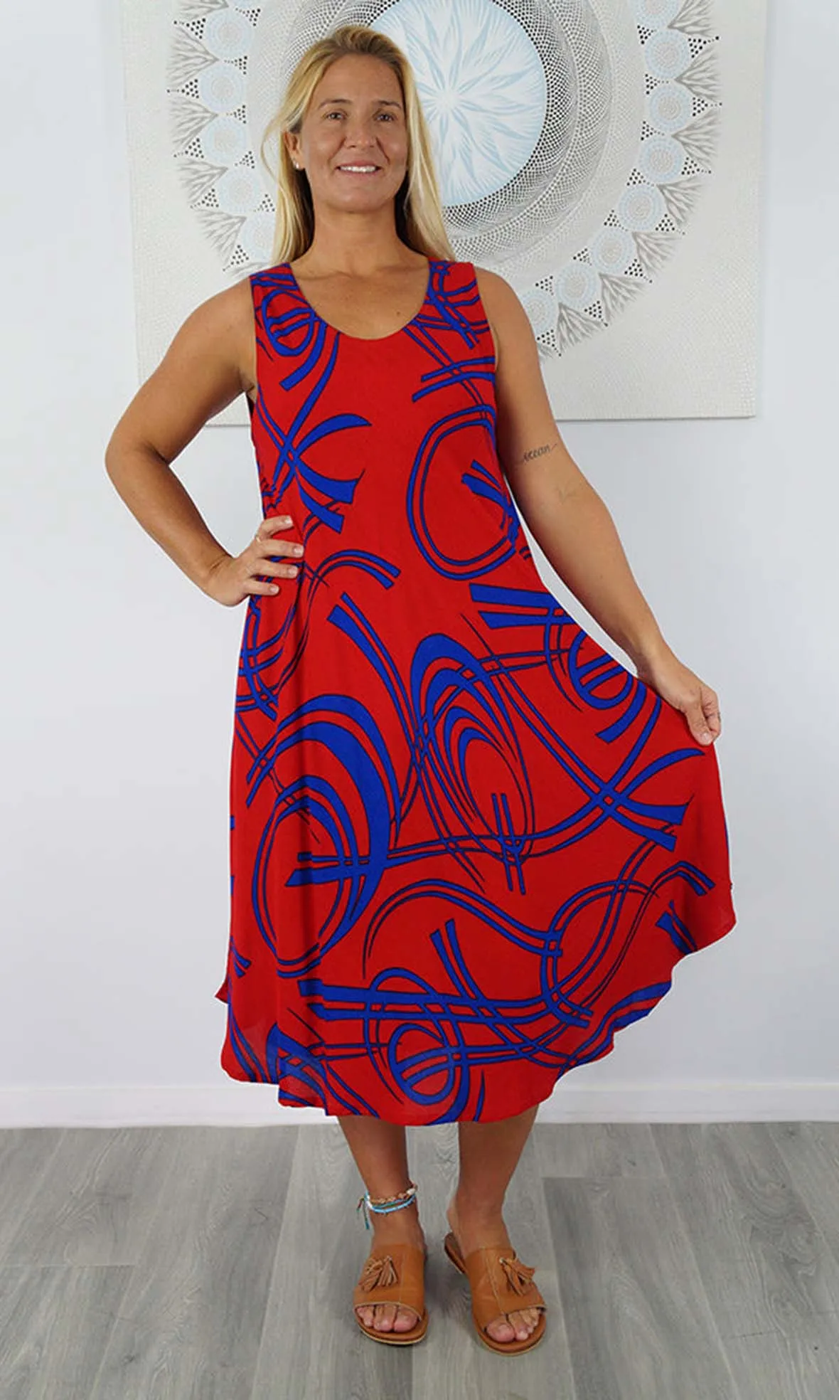 Rayon Dress Niche Native, More Colours