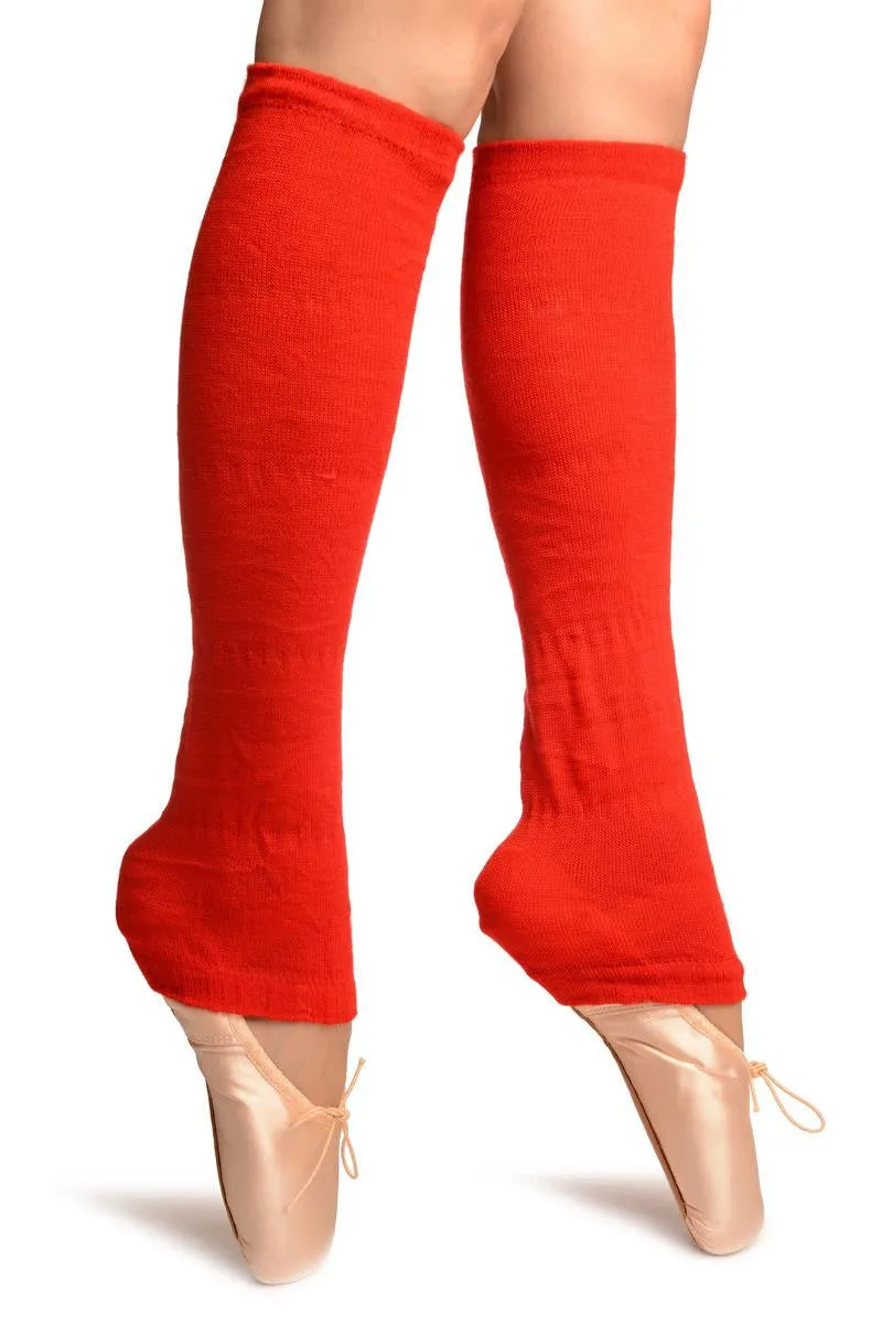 Red Gaufre Dance/Ballet Leg Warmers