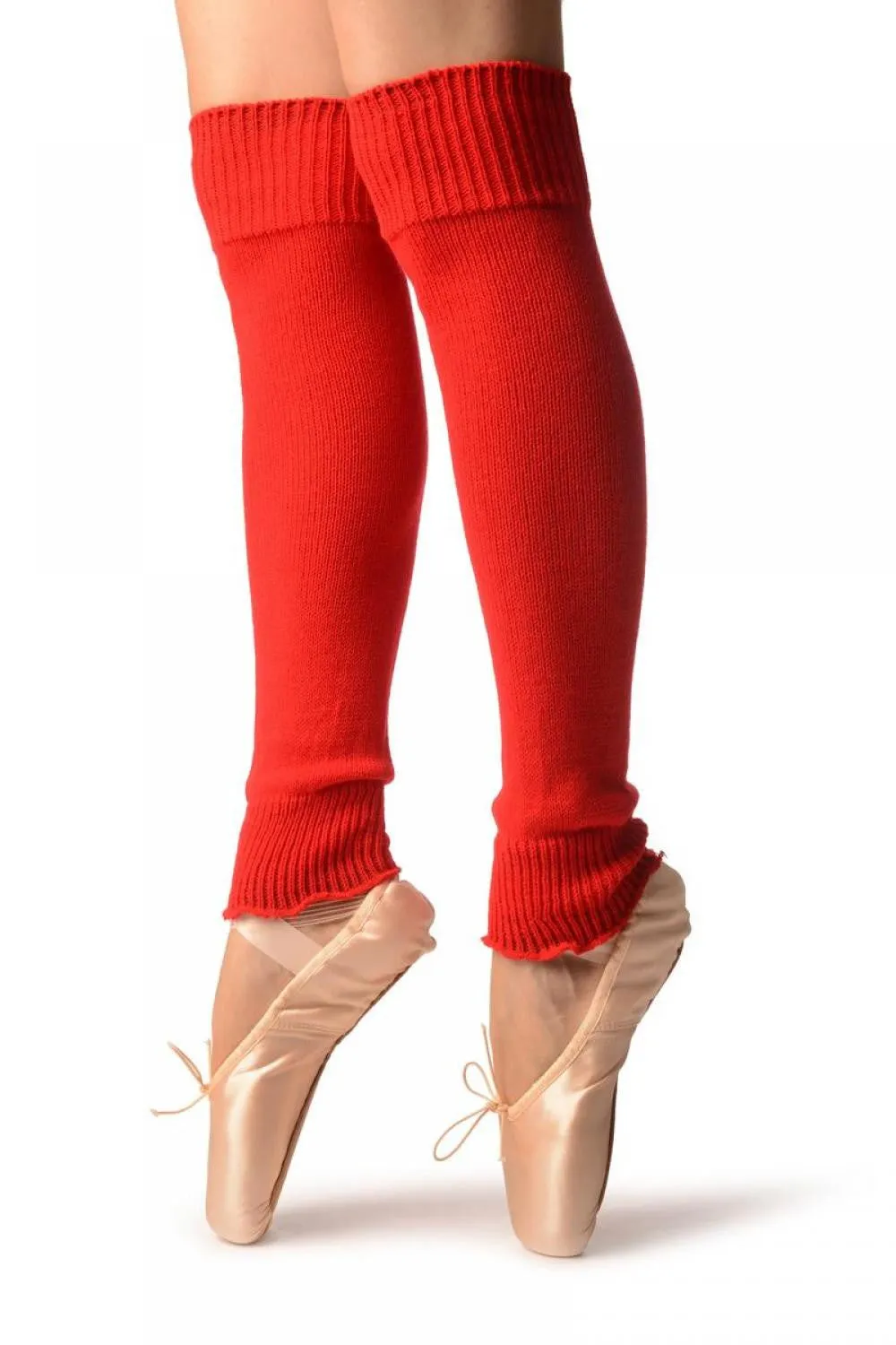 Red Plain Dance/Ballet Leg Warmers