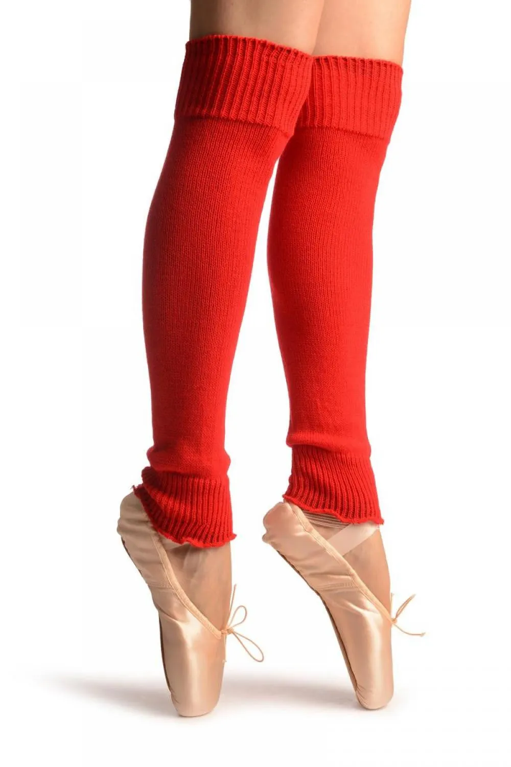 Red Plain Dance/Ballet Leg Warmers