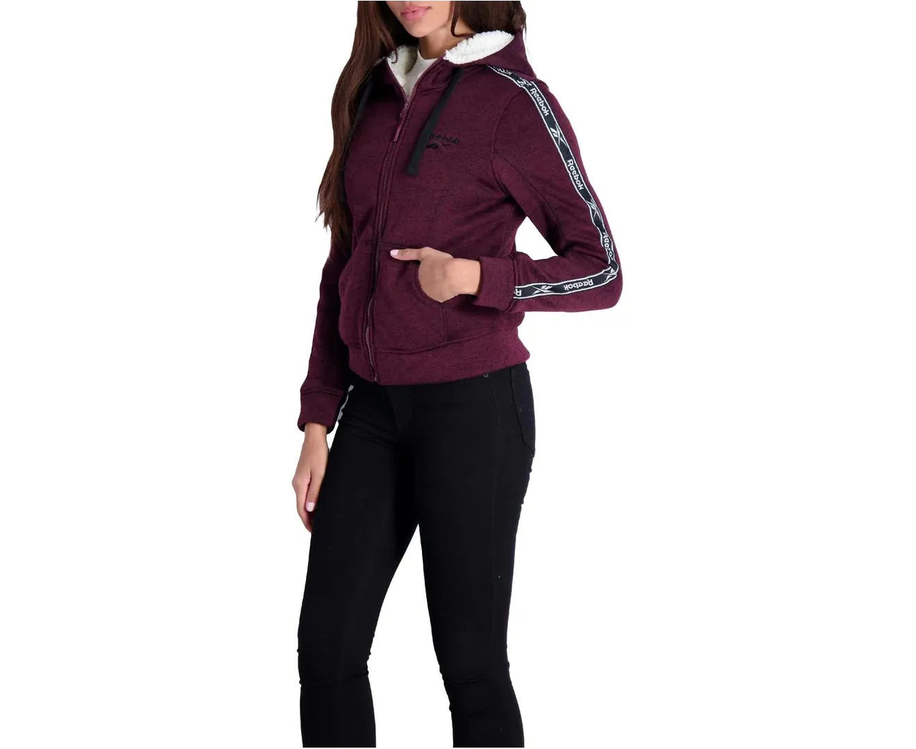 REEBOK Women's Hoodie  CRANBERRY LARGE