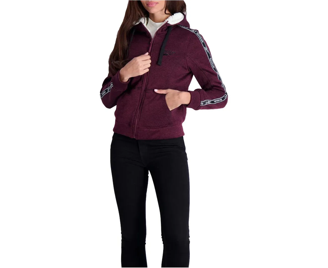 REEBOK Women's Hoodie  CRANBERRY LARGE