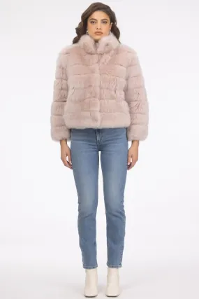 Reversible Merinillo Shearling Lamb Jacket with Cropped Sleeves