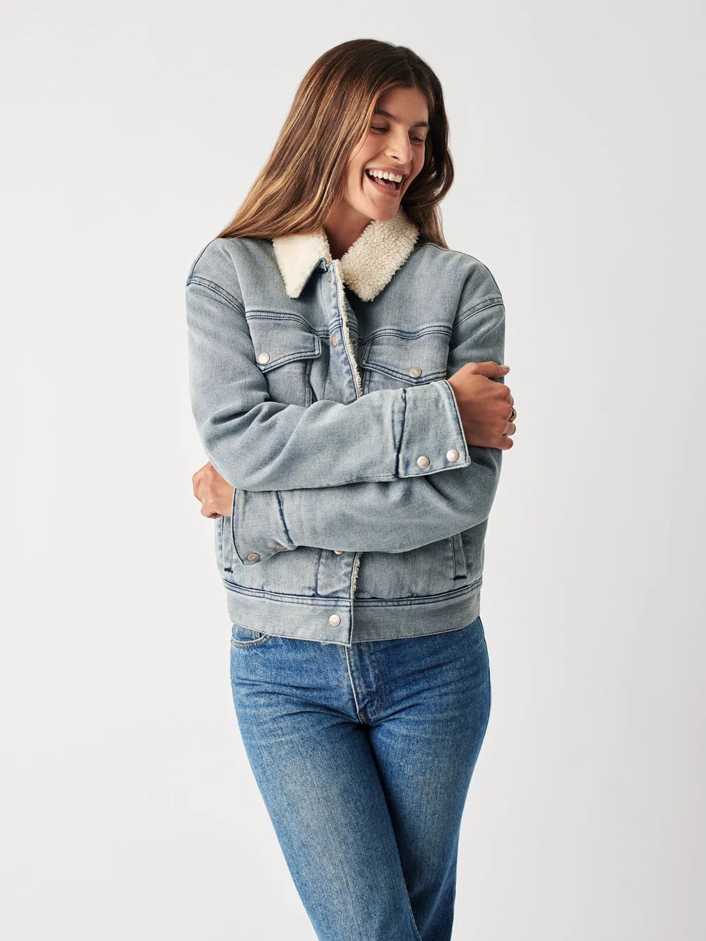 Riverlands Sherpa Denim Jacket in Riverlands Wash