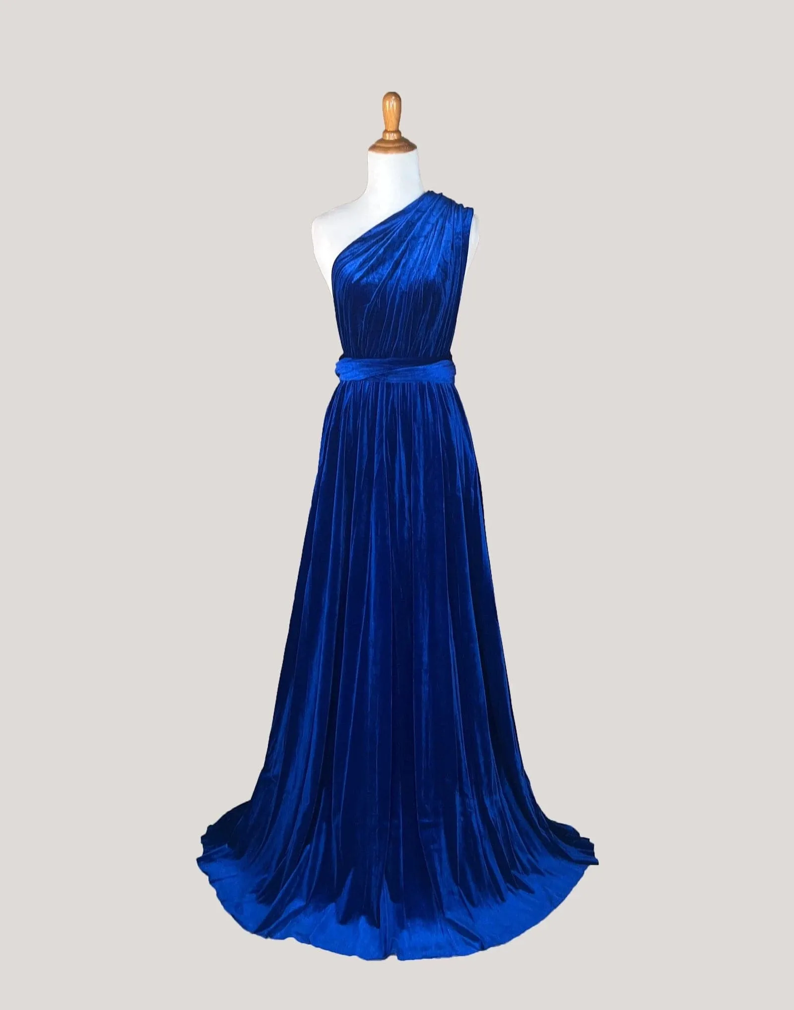 Royal Blue Velvet Infinity Dress/ Wrap Convertible Bridesmaid Dress,R28