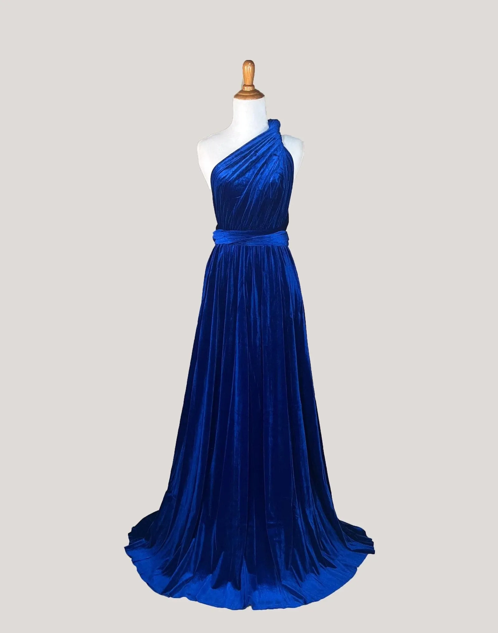 Royal Blue Velvet Infinity Dress/ Wrap Convertible Bridesmaid Dress,R28