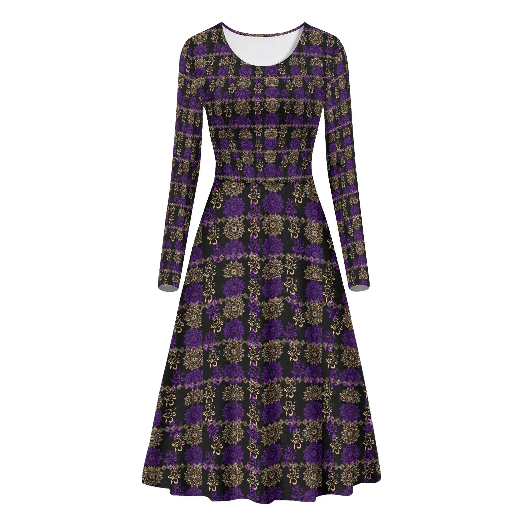 Royal Hues Womens Long Sleeve Flowy Long Dress