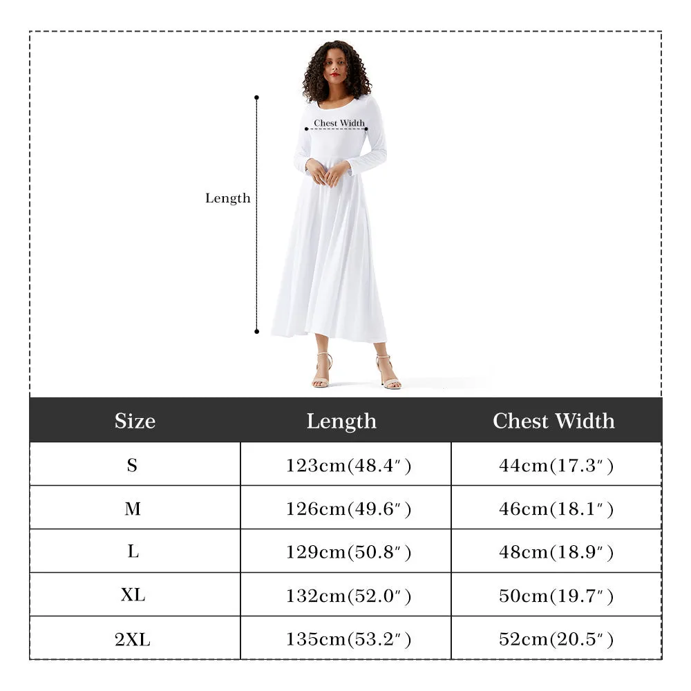 Royal Hues Womens Long Sleeve Flowy Long Dress