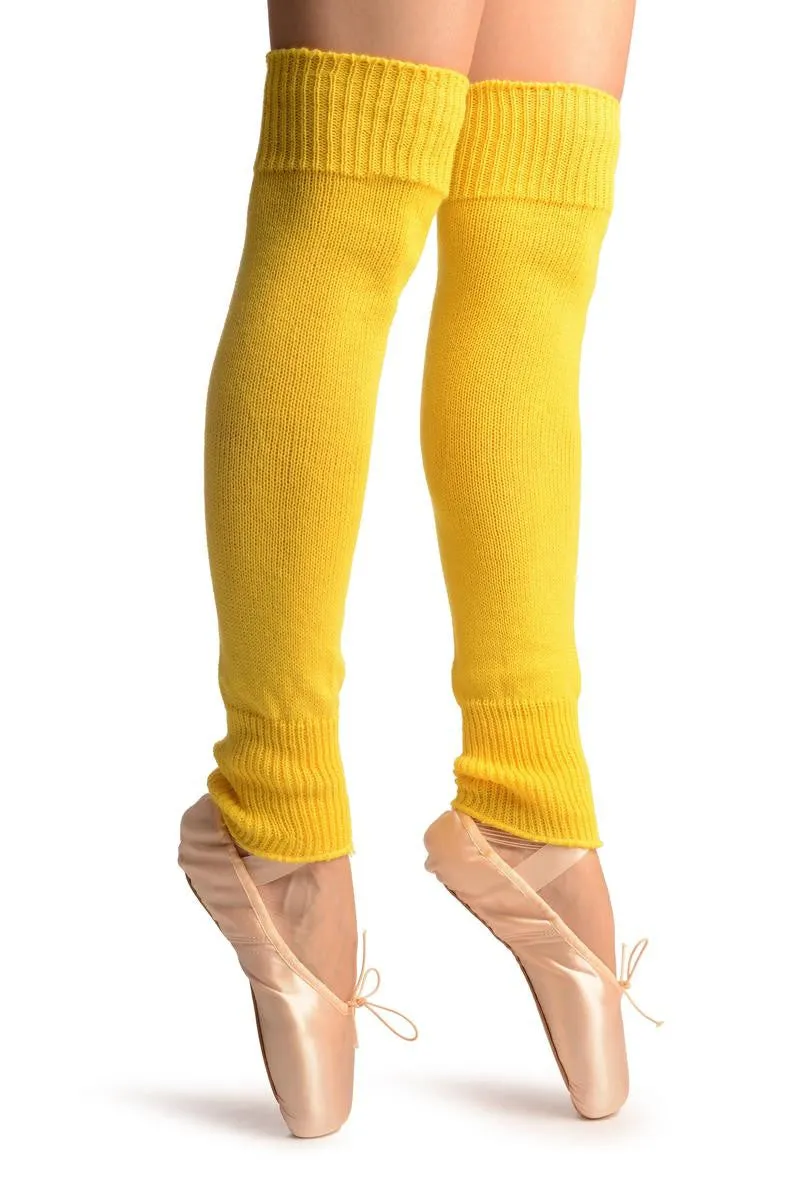 Saffron Yellow Plain Dance/Ballet Leg Warmers