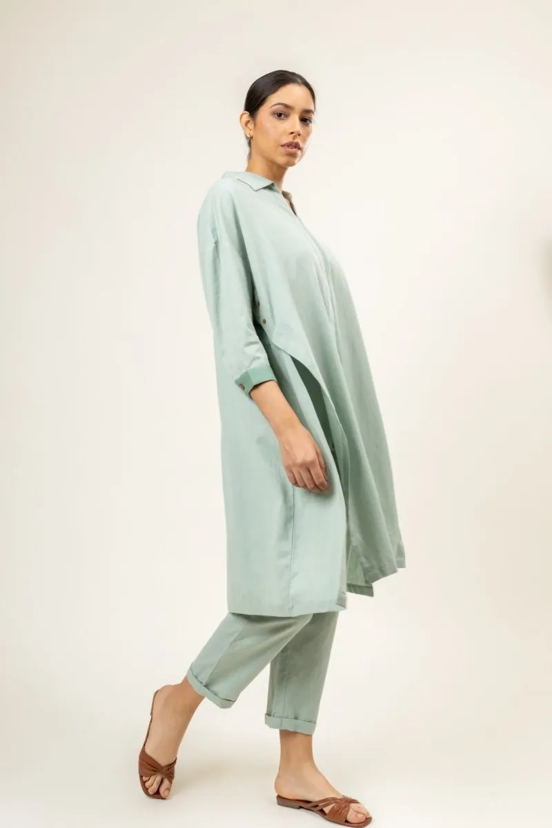 Sage Green Blake- Upcycled Cotton Tunic