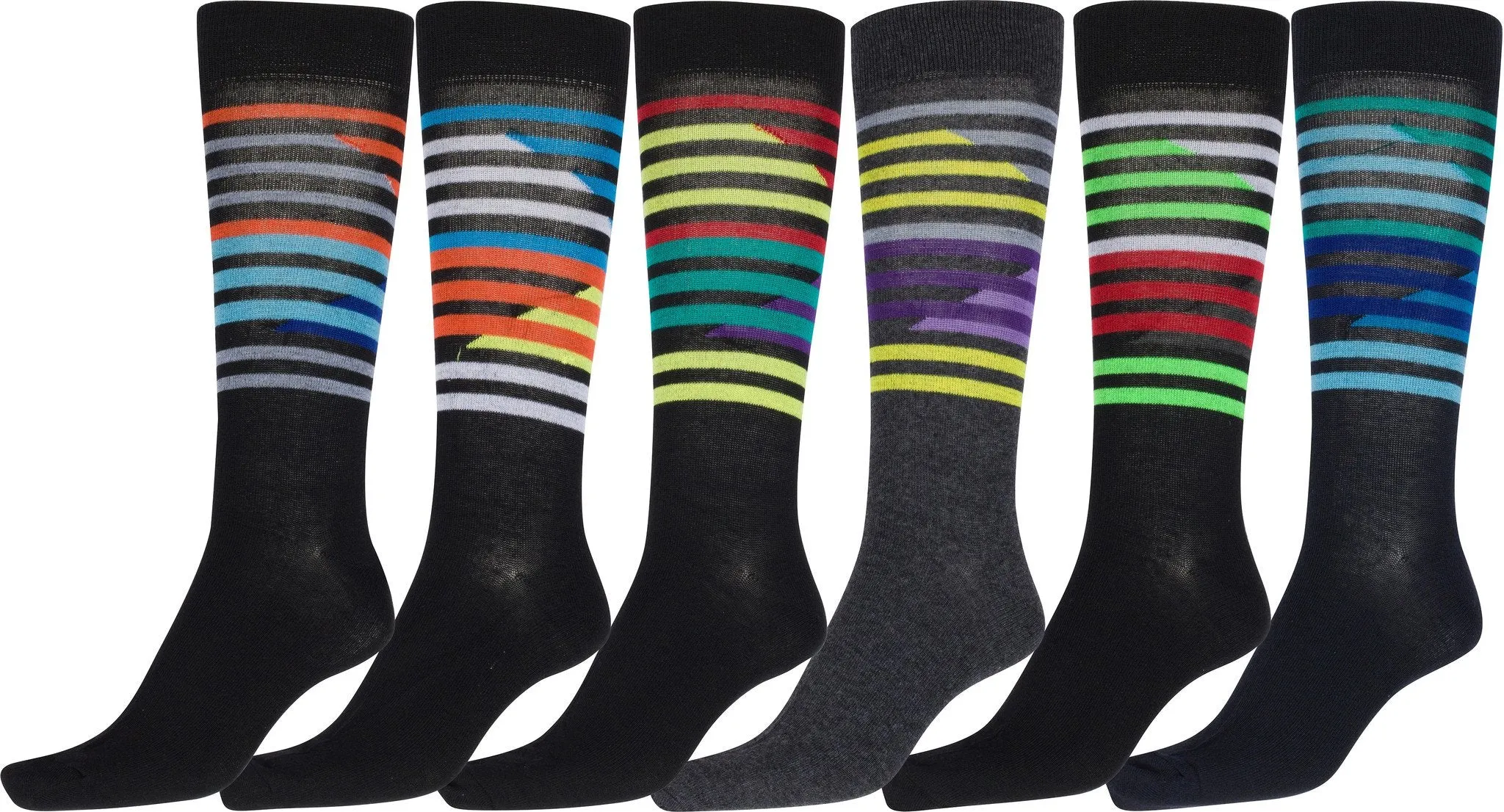 Sakkas Men's Classic Patterned Dress Socks Value 6-Pack