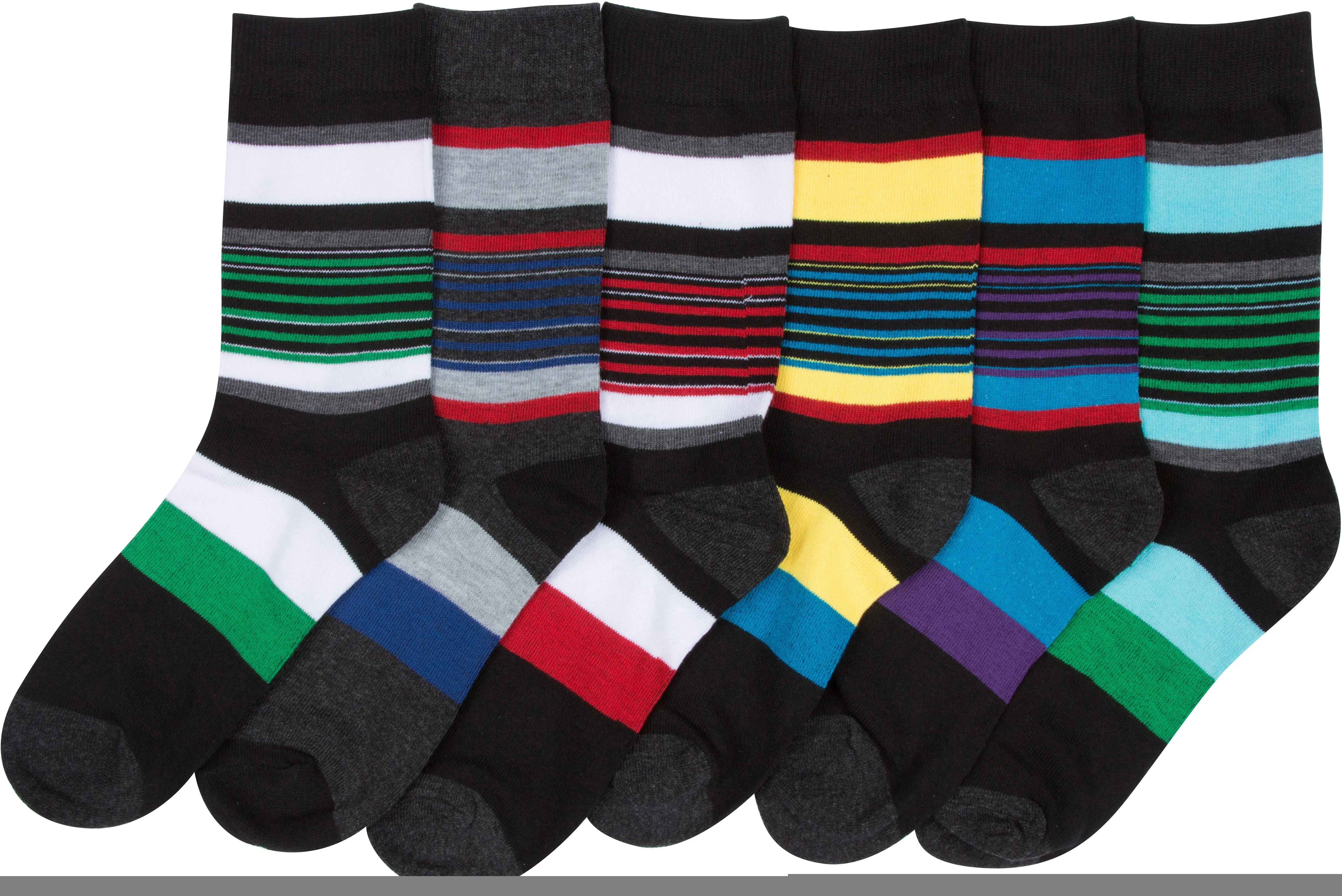 Sakkas Men's Classic Patterned Dress Socks Value 6-Pack