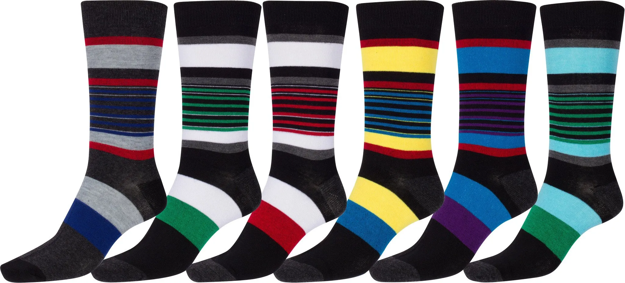 Sakkas Men's Classic Patterned Dress Socks Value 6-Pack