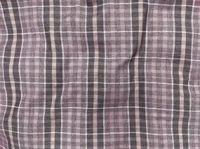 Satin Check Shirting Fabric