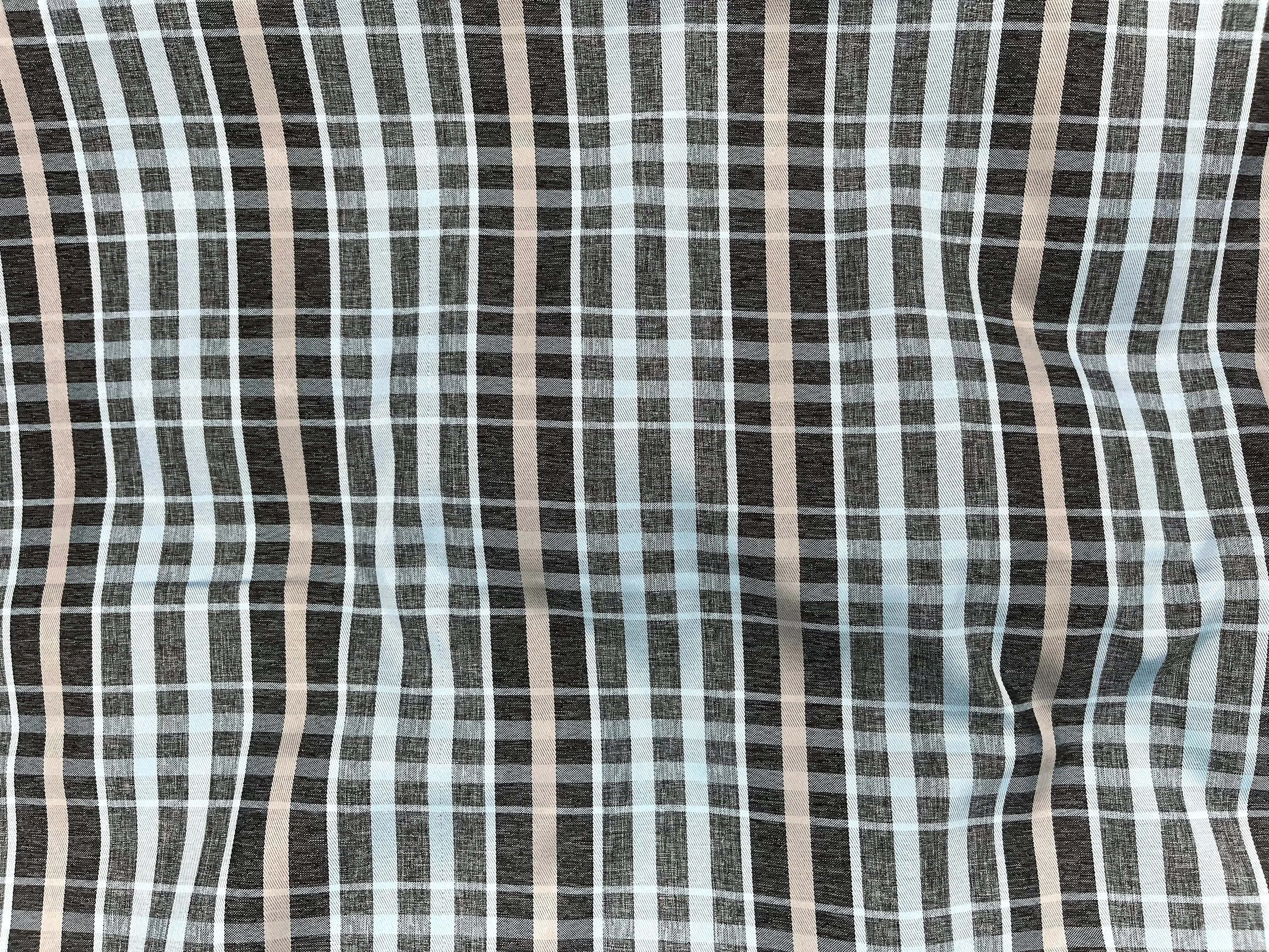 Satin Check Shirting Fabric