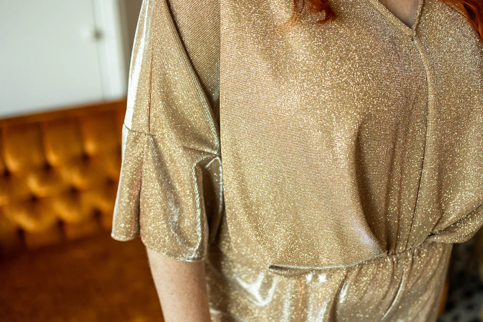 sheena rose gold romper