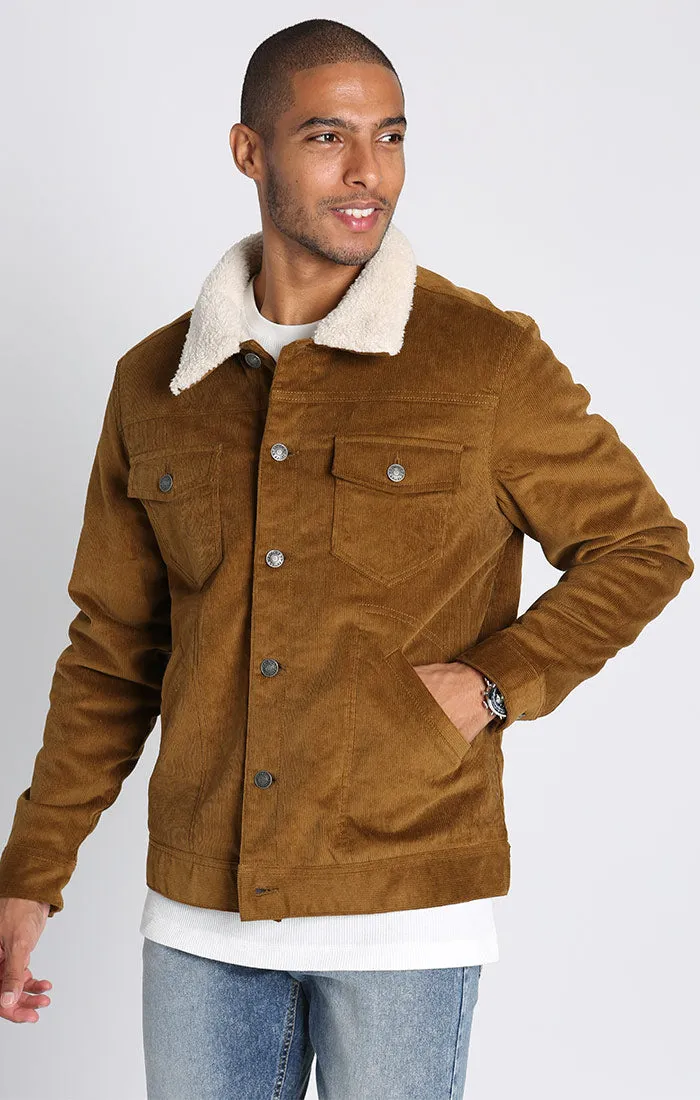 Sherpa Lined Corduroy Trucker Jacket