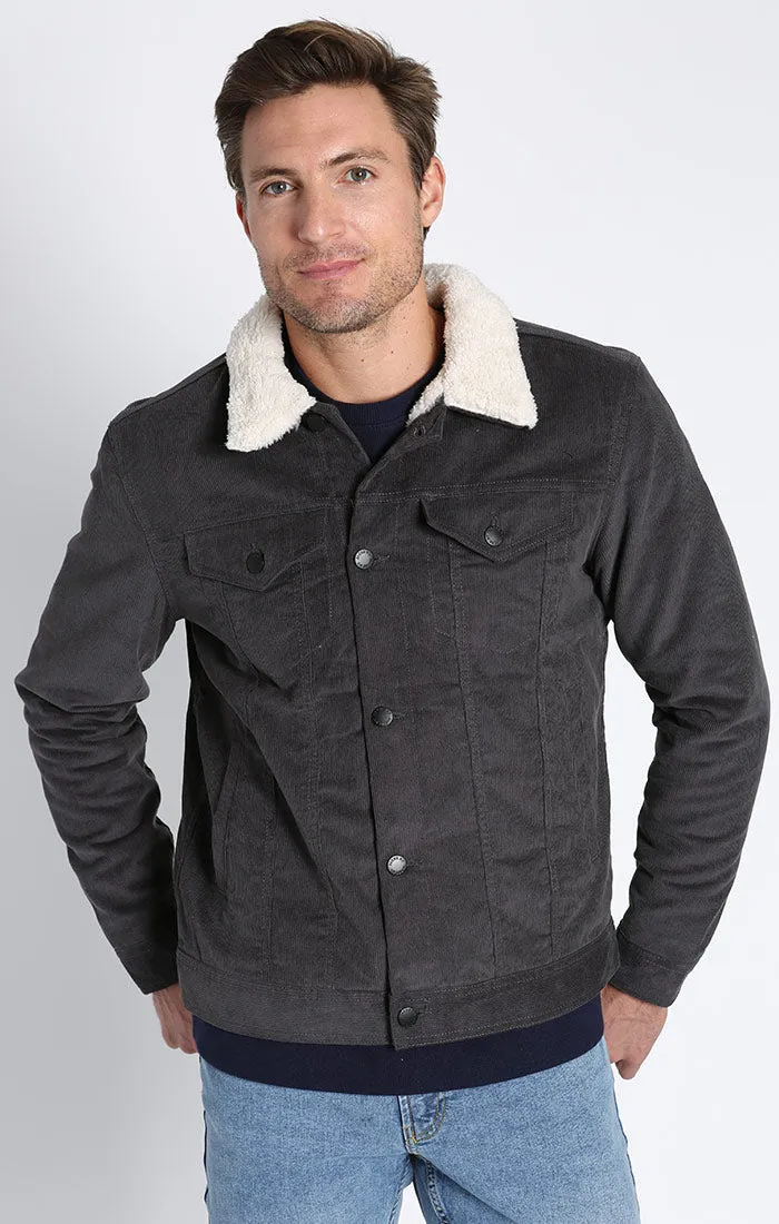 Sherpa Lined Corduroy Trucker Jacket