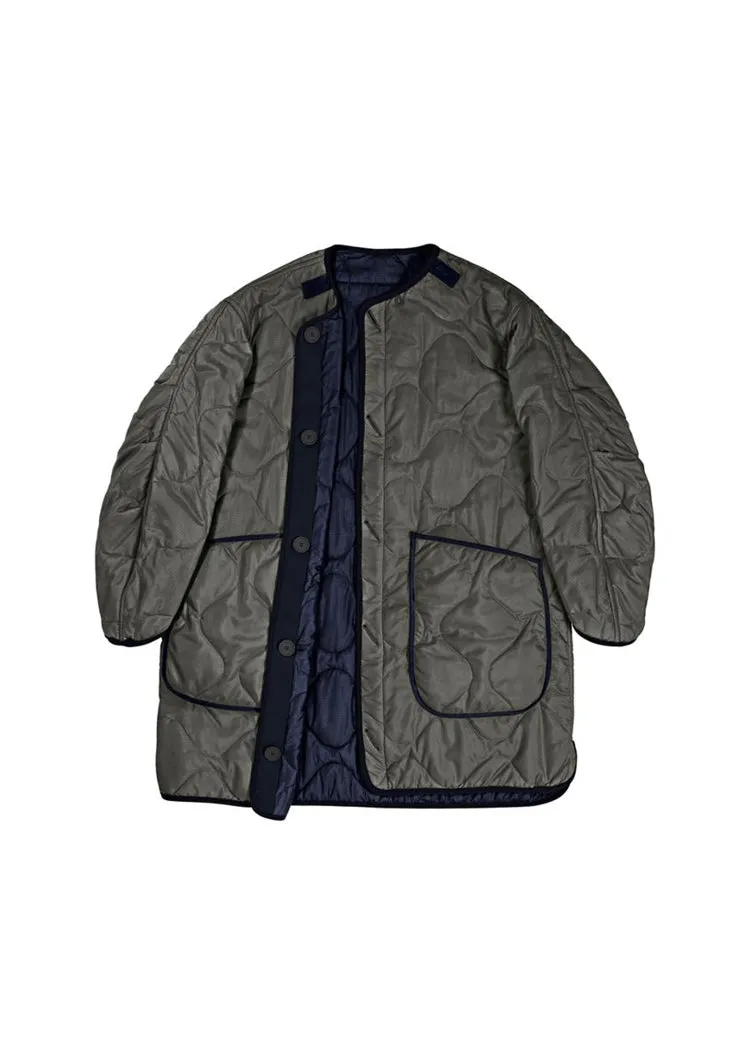 Signature Reverse Quilt Jacket, Navy