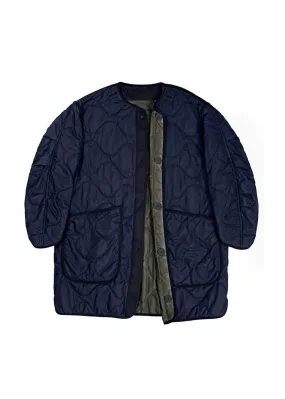 Signature Reverse Quilt Jacket, Navy