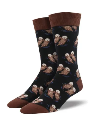 Significant Otter (Black) Men's Crew Socks