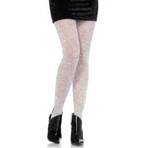 Silver Lurex Shimmer Tights - Leg Avenue