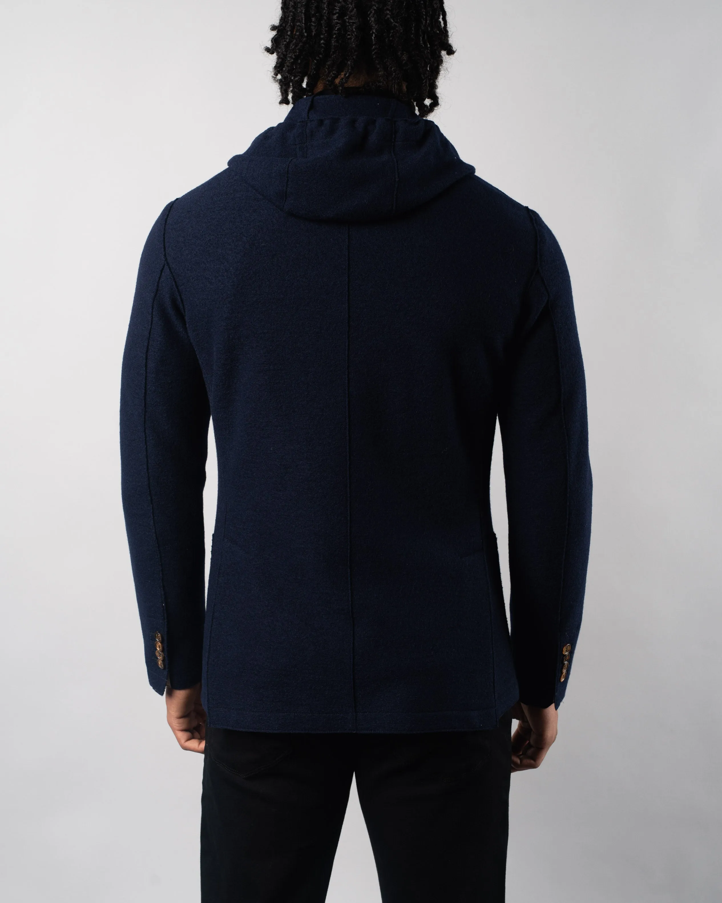 Single Breasted Hooded Jacket