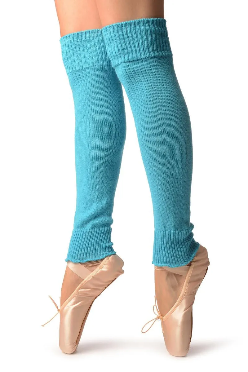 Sky Blue Plain Dance/Ballet Leg Warmers