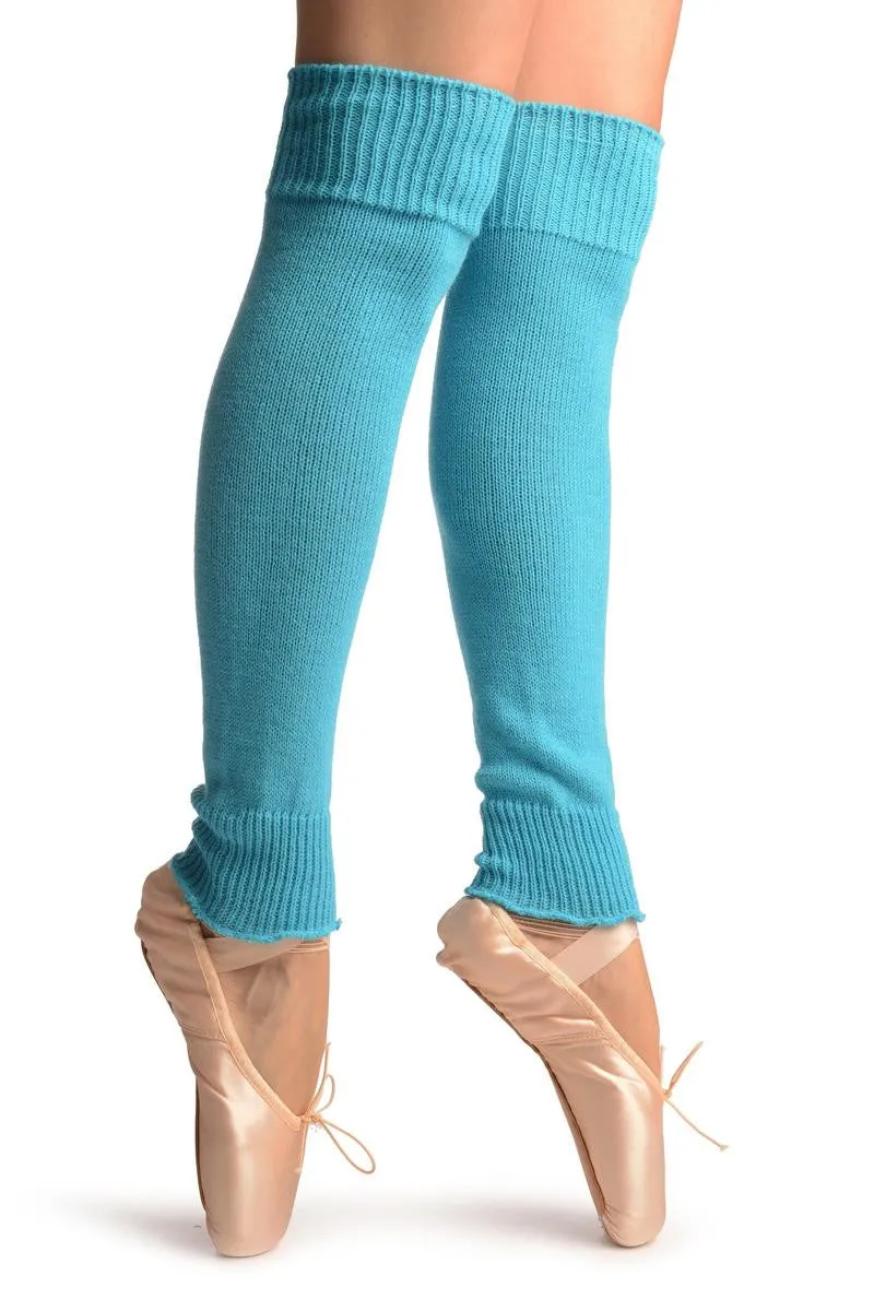 Sky Blue Plain Dance/Ballet Leg Warmers