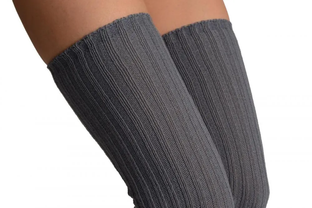 Slate Grey Stirrup Dance/Ballet Leg Warmers