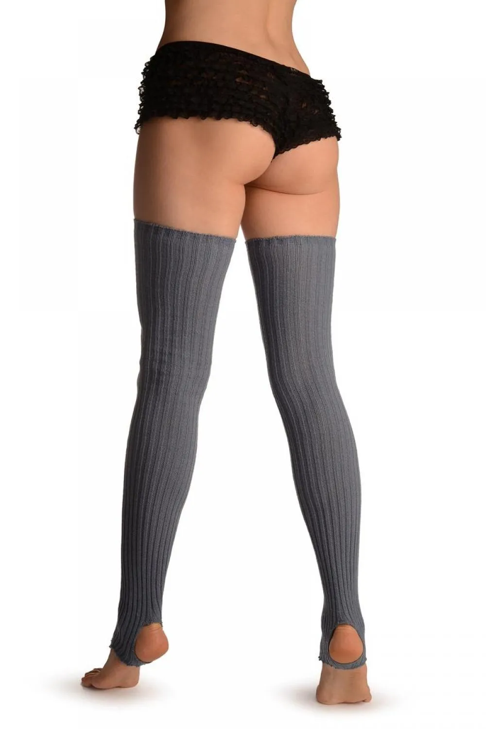 Slate Grey Stirrup Dance/Ballet Leg Warmers