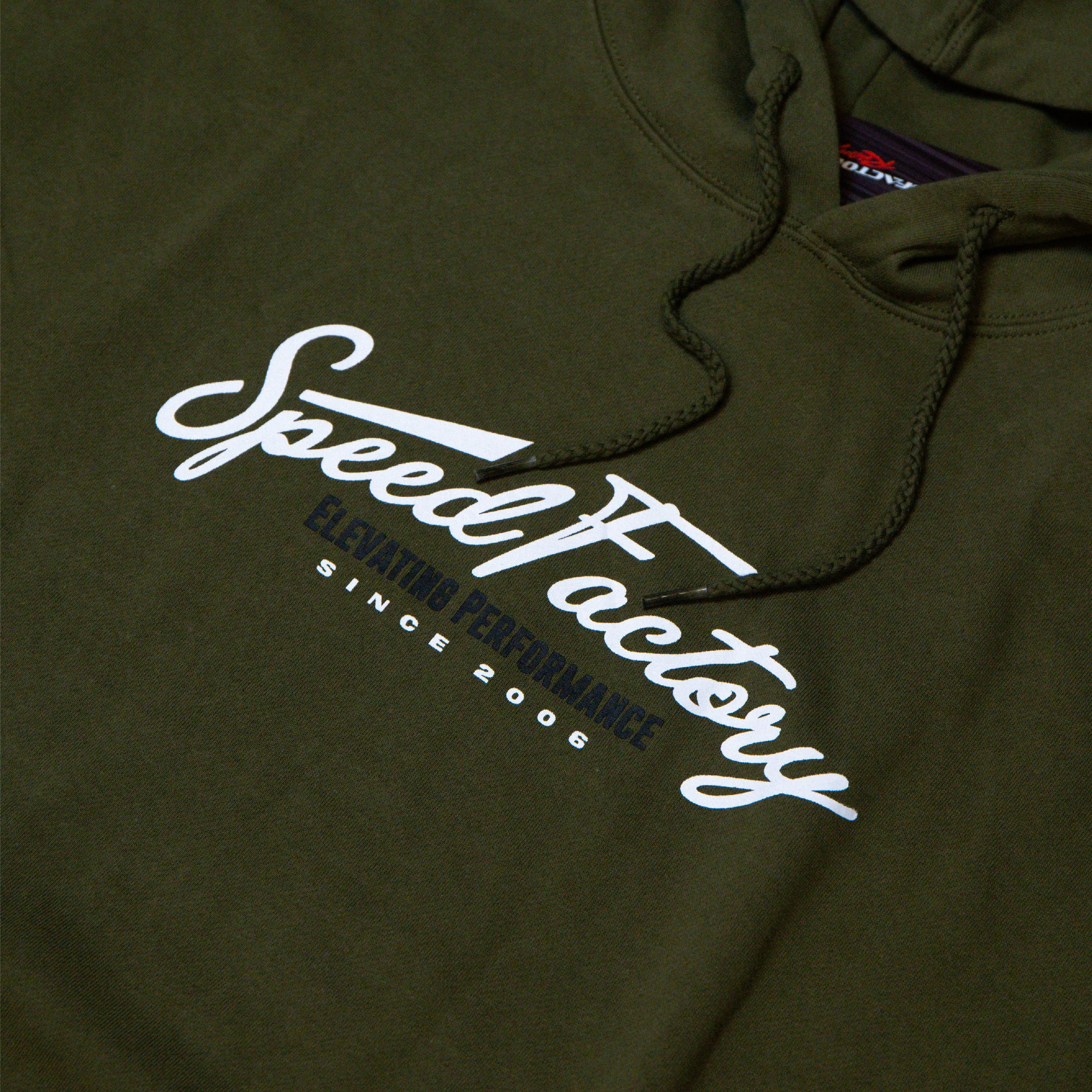 SpeedFactory Racing "Elevating Performance" Hoodie (Army Green)