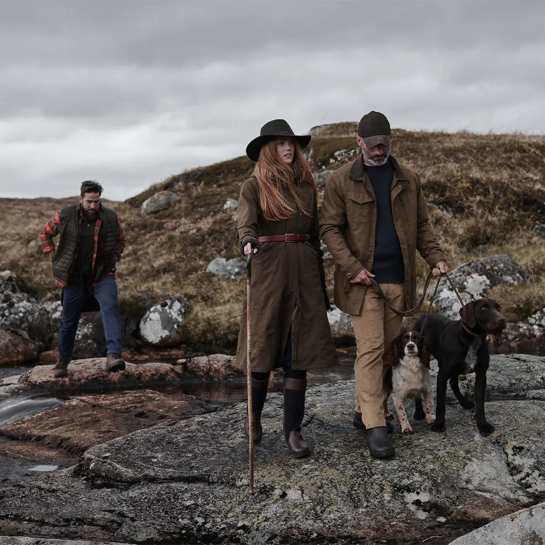 Struther Ladies Long Riding Coat - Sage by Hoggs of Fife