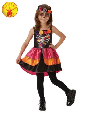 SUGAR SKULL DAY OF THE DEAD COSTUME, CHILD