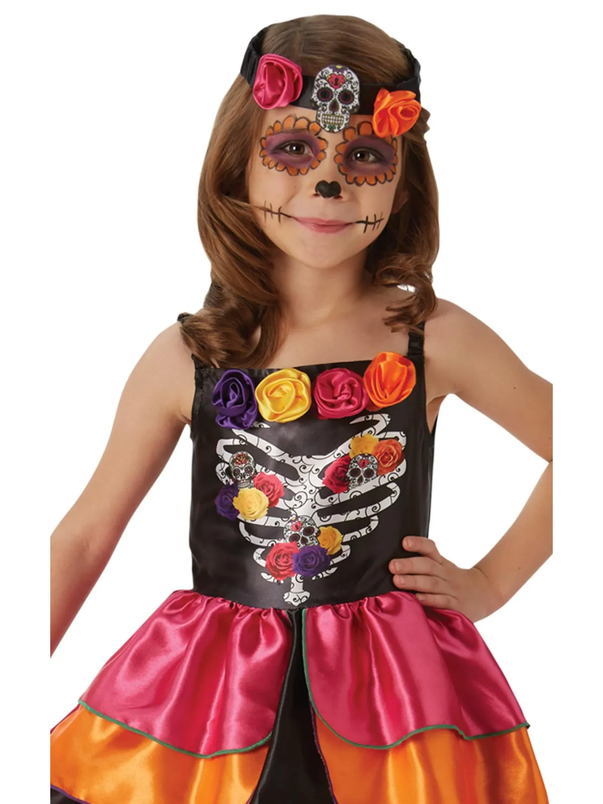 SUGAR SKULL DAY OF THE DEAD COSTUME, CHILD