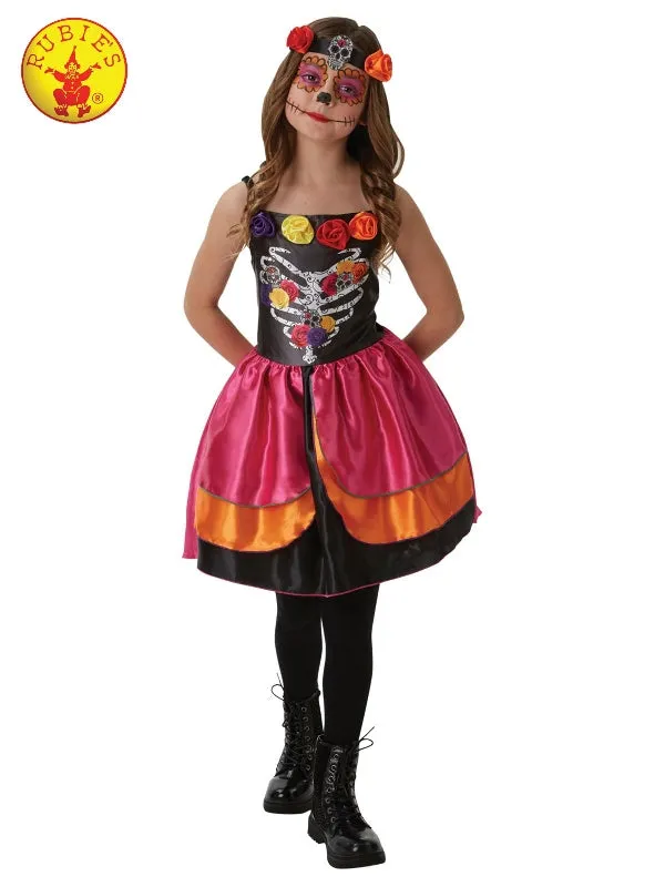 SUGAR SKULL DAY OF THE DEAD COSTUME, CHILD